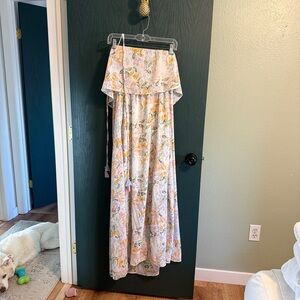 Floral Strapless Maxi Dress